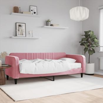 ARDEBO.de - Tagesbett mit Matratze Rosa 90x200 cm Samt