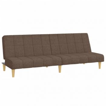 Schlafsofa 2-Sitzer Taupe Stoff