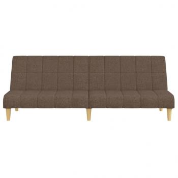 Schlafsofa 2-Sitzer Taupe Stoff