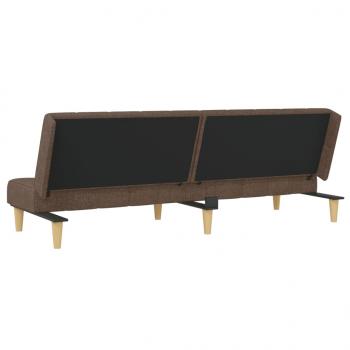 Schlafsofa 2-Sitzer Taupe Stoff