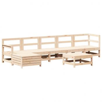 7-tlg. Garten-Lounge-Set Massivholz Kiefer