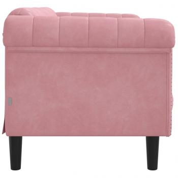 Sofa 2-Sitzer Rosa Samt