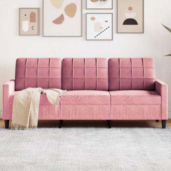 ARDEBO.de - 3-Sitzer-Sofa Rosa 180 cm Samt