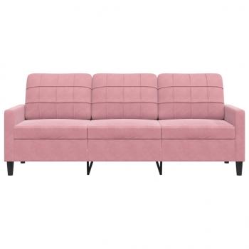 3-Sitzer-Sofa Rosa 180 cm Samt