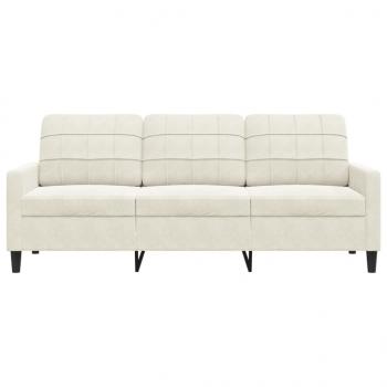 3-Sitzer-Sofa Creme 180 cm Samt