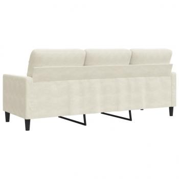 3-Sitzer-Sofa Creme 180 cm Samt