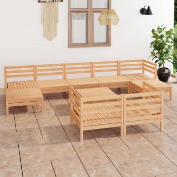 ARDEBO.de - 10-tlg. Garten-Lounge-Set Massivholz Kiefer