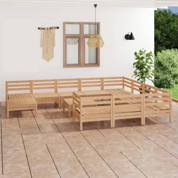 ARDEBO.de - 12-tlg. Garten-Lounge-Set Massivholz Kiefer