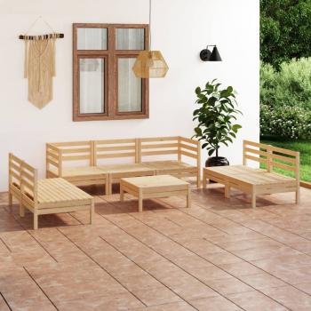 ARDEBO.de - 8-tlg. Garten-Lounge-Set Massivholz Kiefer