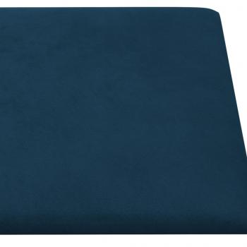 Wandpaneele 12 Stk. Blau 30x30 cm Samt 1,08 m²