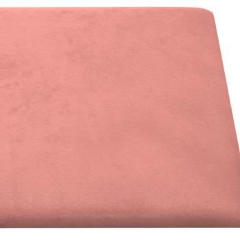 Wandpaneele 12 Stk. Rosa 30x30 cm Samt 1,08 m²