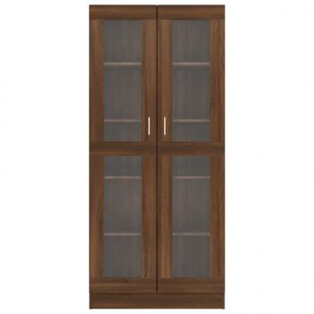 Vitrinenschrank Braun Eichen-Optik 82,5x30,5x185,5 cm