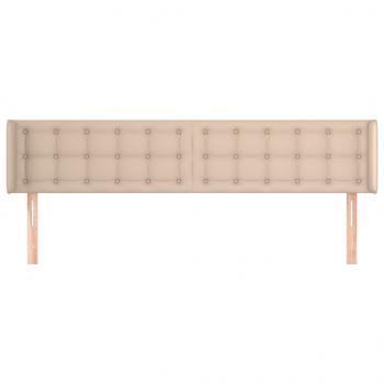 Kopfteil mit Ohren Cappuccino-Braun 163x16x78/88 cm Kunstleder