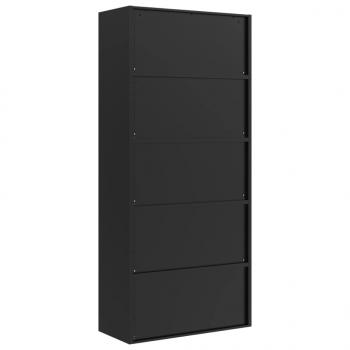 Aktenschrank Schwarz 90x40x240 cm Stahl