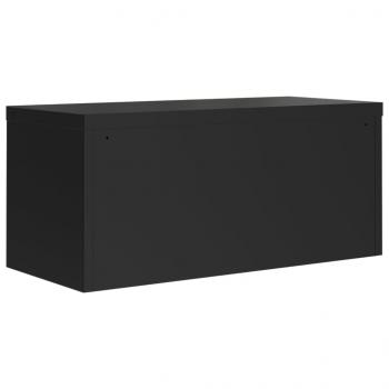 Aktenschrank Schwarz 90x40x110 cm Stahl