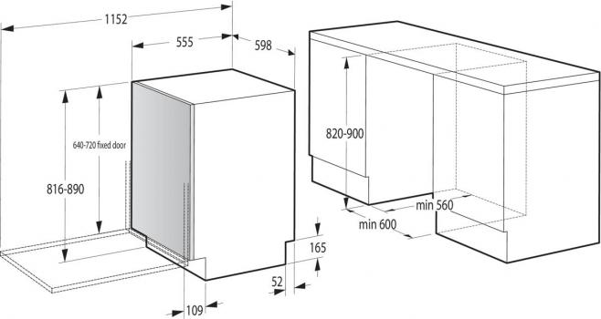 Gorenje GV663A66 Vollintegrierter Geschirrspüler, 60 cm breit, 16 Maßgedecke, Startzeitvorwahl, AquaStop, TotalDry