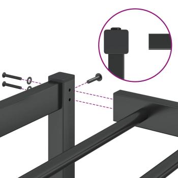 Bettgestell Metall Schwarz 107x203 cm