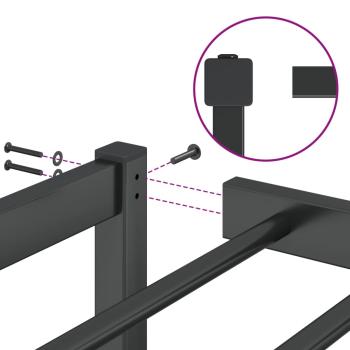 Bettgestell Metall Schwarz 160x200 cm