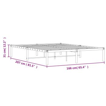 Bettgestell Metall Weiß 160x200 cm