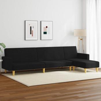 ARDEBO.de - 2-tlg. Sofagarnitur Schwarz Stoff