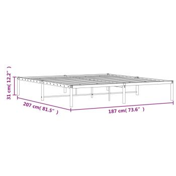 Bettgestell Metall Weiß 180x200 cm