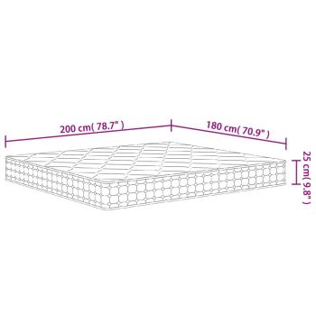 Matratze Taschenfederkern Mittelfest 180x200 cm