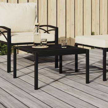 ARDEBO.de - Garten-Couchtisch Schwarz 60x60x35 cm Stahl