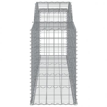 Gabione mit Hochbogen 300x50x80/100 cm Verzinktes Eisen