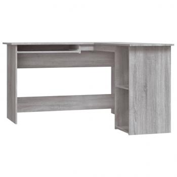 Eckschreibtisch Grau Sonoma 120x140x75 cm Holzwerkstoff