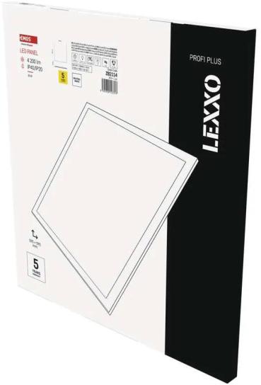 EMOS LEXXO Backlite ZB2114 LED-Einbauleuchte, quadratisch, 30W, 4200lm, Neutralweiß, 600x600mm, UGR<22, weiß (1544103025)