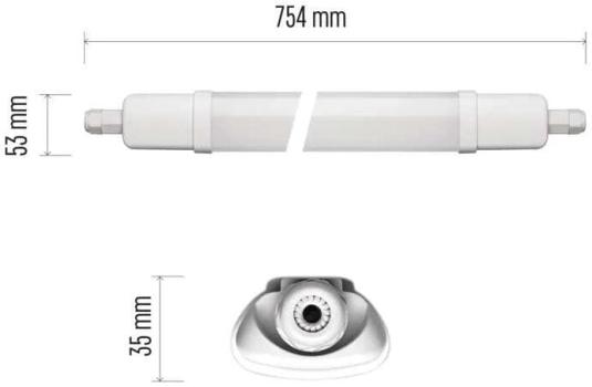 EMOS DUSTY ZT3020 LED Feuchtraumleuchte, 18W, neutralweiß, IP65, weiß (1546135700)