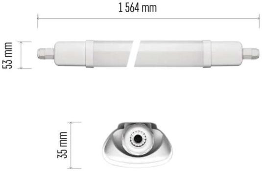 EMOS DUSTY ZT3220 LED Feuchtraumleuchte, 45W, neutralweiß, IP65, weiß (1546135900)