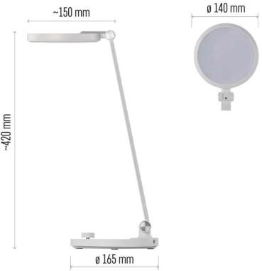 EMOS CHARLES Z7628W Schreibtischlampe, weiß (1538192000)