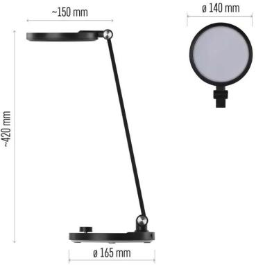 EMOS CHARLES Z7628B Schreibtischlampe, schwarz (1538193000)