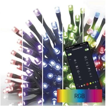 ARDEBO.de EMOS D4ZR03 GoSmart LED Weihnachtliche Lichterkette, 18m, Außen/Innen, RGB, Programme, Timer, WiFi (1550044030)