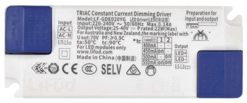 EMOS ZZ2055T Triac dimmbarer Treiber für LED-Leuchte, 550mA, 20W (1560020550)