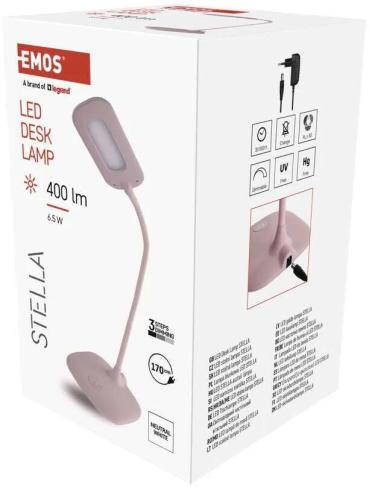 EMOS STELLA Z7602P LED Schreibtischlampe, rosa, 4000K (1538156000)