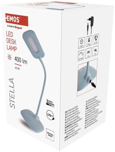 EMOS STELLA Z7602BL LED Schreibtischlampe, blau, 4000K (1538157000)