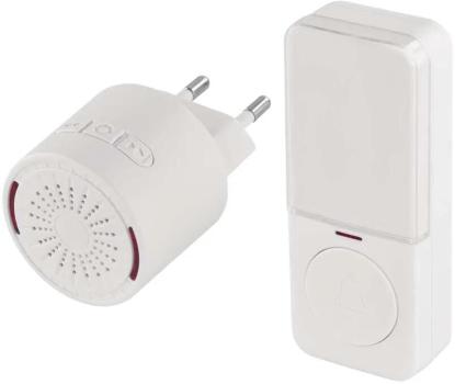 ARDEBO.de EMOS P5734 Türklingel, drahtlos, 72×42×42mm, IP56, 85 dB, weiß (3402125000)