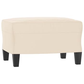 Sessel mit Hocker Beige 60 cm Mikrofasergewebe