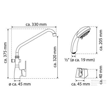 EISL Kombi-Mischbatterie für Badewanne und Waschtisch SPEED II Chrom