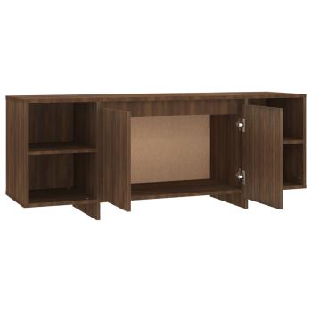 TV-Schrank Braun Eichen-Optik 130x35x50 cm Holzwerkstoff