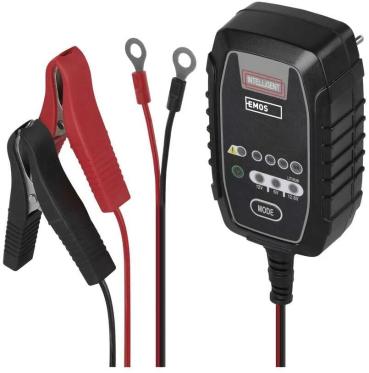 ARDEBO.de EMOS Autobatterie-Ladegerät, 12V 0,8A, schwarz (1608000001)