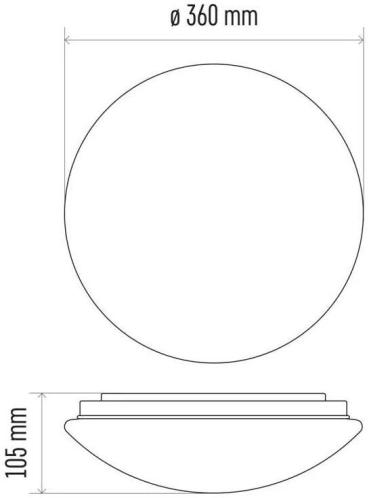 EMOS Cori ZM3412 LED Deckenleuchte, Bewegungsmelder, rund, 18W, IP44, neutralweiß (1539034120)