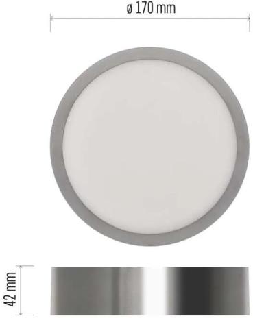 EMOS NEXXO ZM5233 LED-Anbauleuchte, rund, silber, 12,5W, mit Change CCT (1539087121)