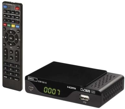 ARDEBO.de EMOS J6014 DVB-T2 Receiver EM190-S, HD, HEVC, H26, Kindersicherung (2520236400 )