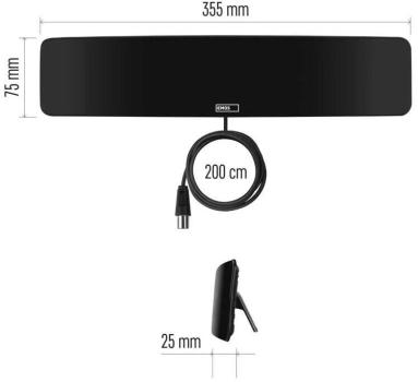 EMOS CITY ARCH-C200 J0703, Zimmerantenne, DVB-T2, DAB, LTE/4G/5G Filter (2702033000)