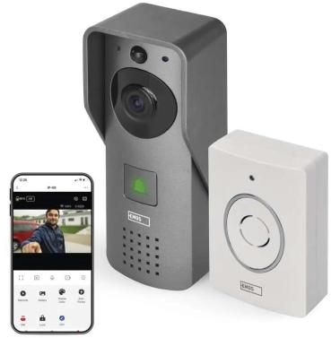 ARDEBO.de EMOS H4031 GoSmart drahtlose Video-Türklingel, IP-09C, WiFi, grau (3010040310)