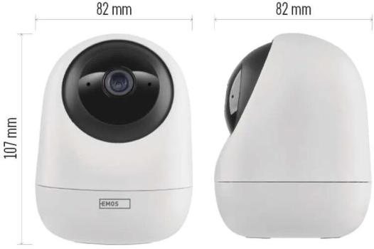 EMOS H4060 GoSmart rotierende Überwachungskamera, IP-220W, WiFi, weiß/schwrz (3024040600 )