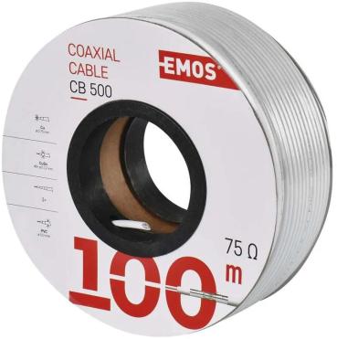 EMOS COAXIAL CABLE CB500 100M Koaxialkabel CB500, 100m (S5252)